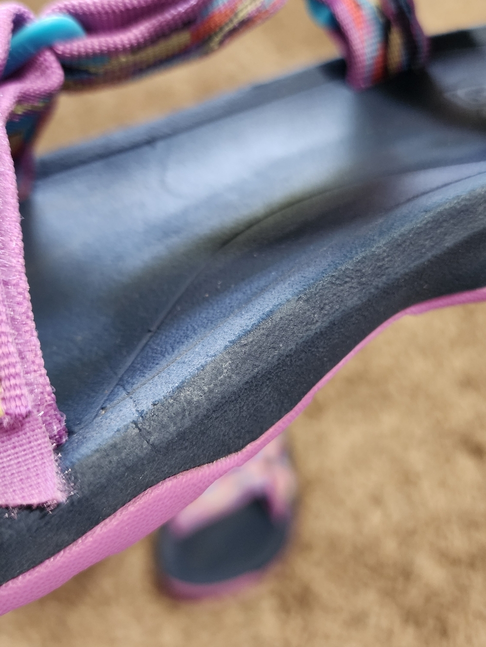 Girl Teva Hurricane Sandals Blue Purple Size 13 Walking Shoe - Picture 8 of 9